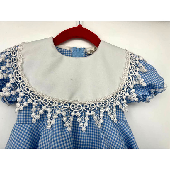 Fancy Children's Inc Baby Blue Gingham Layered Day Dress Size 2 - Picture 6 of 7